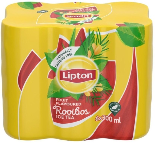 [DKJH26TUTGFUW2K6] Lipton Fruit Flavoured Rooibos Iced Tea (6 x 300 ml)