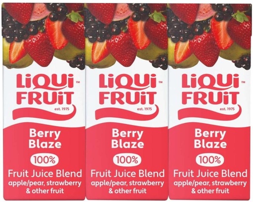 [DKJH26TJQU5XMRZ8] Liqui Fruit Berry Blaze 100% Fruit Juice Blend (6 x 200 ml)