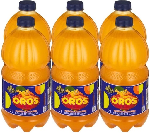 [CNTHFRYBN9VYNNFM] Brookes Oros Mango Flavoured Blended Fruit Squash (2 L, Pack of 6)