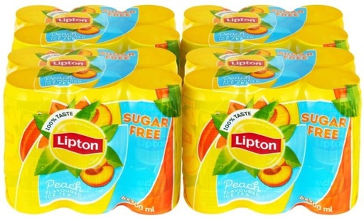[DKJH26TJGJZRUA6F] Lipton Sugar Free Peach Flavoured Iced Tea (24 x 300 ml)