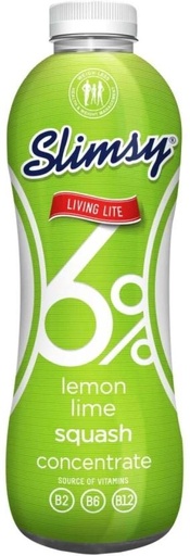 [CNTH7RZH8XZBA6J8] Slimsy SQUASH 1LT, LEMON LIME (1 L, Pack of 6)