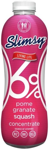 [CNTH7RZH7WY2A4NV] Slimsy SQUASH 1LT, POMEGRANATE (1 L, Pack of 6)
