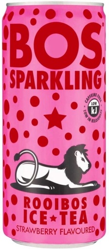 [DKJH26TJAG2KBZDC] Bos Sparkling Strawberry Flavoured Rooibos Iced Tea (6 x 300 ml)