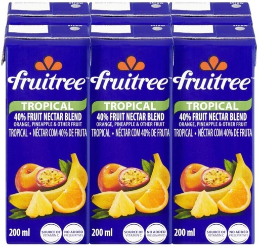 [DKJH26TJMJNQSFNC] Fruitree Tropical Fruit Nectar Blend (6 x 200 ml)