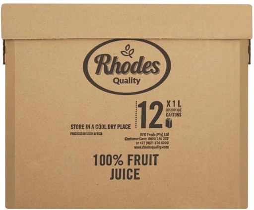 [DKJHBYEAZY87UVMH] Rhodes Pineapple 100% Fruit Juice Blend (12 x 1 L)