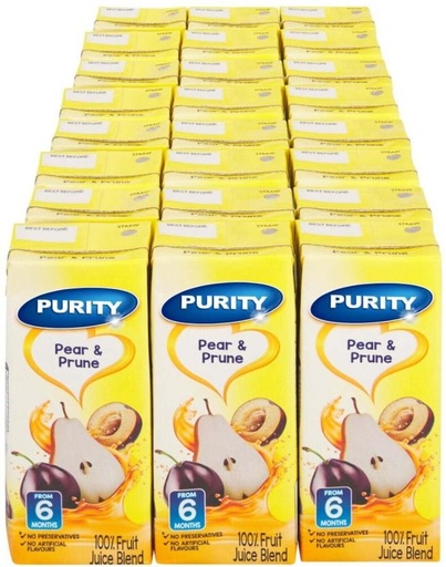 [DKJHCNAYGGRN8HQF] Purity 100% Fruit Juice Prune & Pear (200ml) (24 x 200 ml)