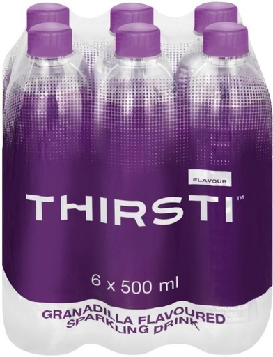 [WERHFQSDZGG8MKEQ] Thirsti Sparkling Granadilla Flavoured Water (6 x 500 ml)