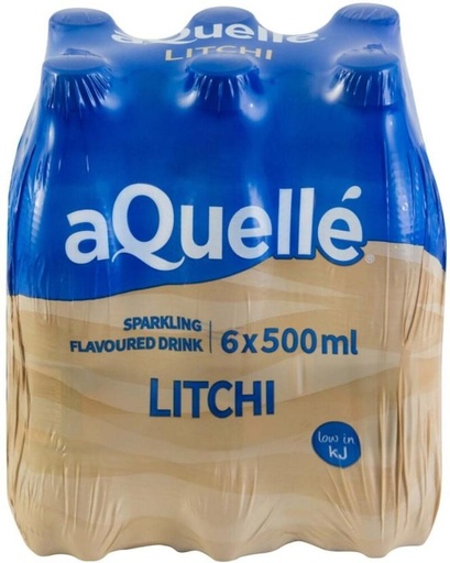 [WERHFQSKH6JCU5NN] aQuelle Sparkling Litchi Flavoured Water (6 x 500 ml)