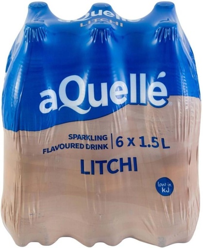 [WERHFQSDFFERP6XB] aQuelle Sparkling Litchi Flavoured Water (6 x 1.5 l)