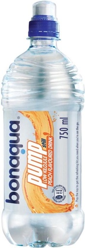 [WERH4VYMN6TCJUUK] Bonaqua Pump Low Kilojule Still Peach Flavoured Water (6 x 750 ml)