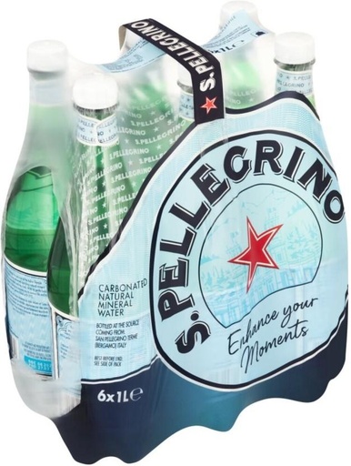 [WERHFQSDF6BFQ6XQ] San Pellegrino Natural Sparkling Mineral Water (6 x 1 l)