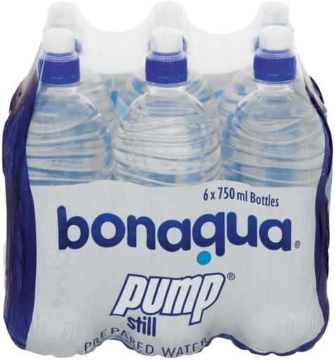 [WERHFQSDRNKJMUVD] Bonaqua Pump Still Prepared Mineral Water (6 x 750 ml)