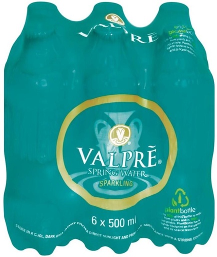 [WERHFQSDCERDGZAG] Valpre Spring Sparkling Mineral Water (6 x 500 ml)