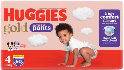 [DIRH7SGZSZYPMFVK] HUGGIES Gold Pants Pant Diapers - 4 (120 Pieces)