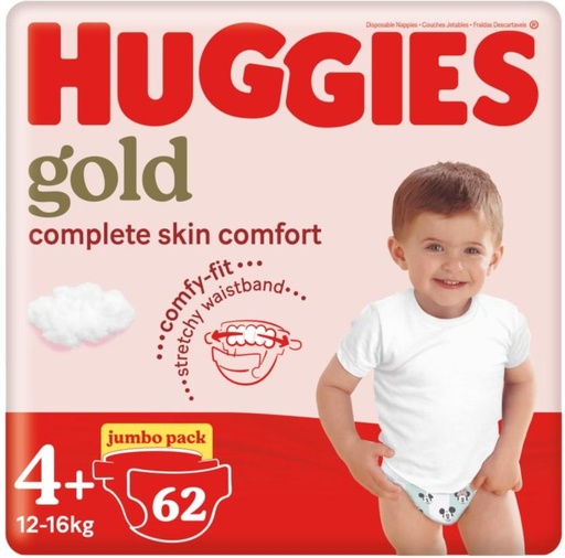 [DIRH532G2G6PMWVB] Huggies Jumbo Pack Gold Tape Diapers - XL (62 Pieces)