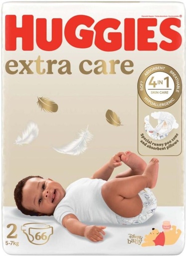 [DIRHFXJ8ZUP38SMH] Huggies Extra Care Tape Diapers - 2 (66 Pieces)