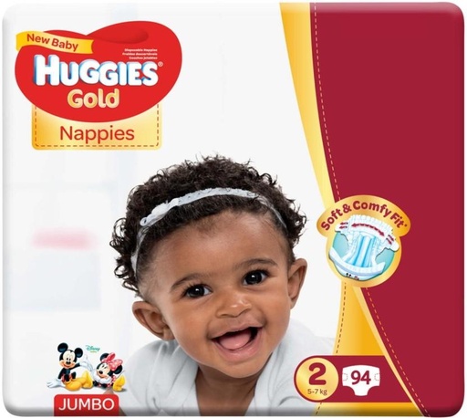 [DIRH4U47PVD7ZGBQ] Huggies Jumbo Gold Nappies Tape Diapers - M (94 Pieces)
