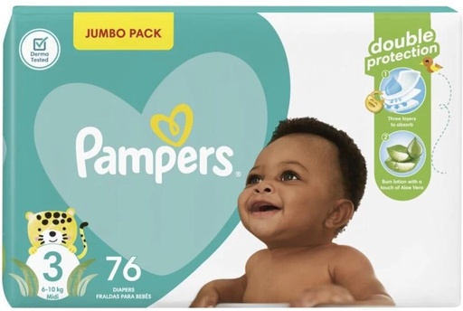 [DIRH4U47KVZTRNNZ] Pampers Jumbo Pack Double Protection Tape Diapers - L (76 Pieces)