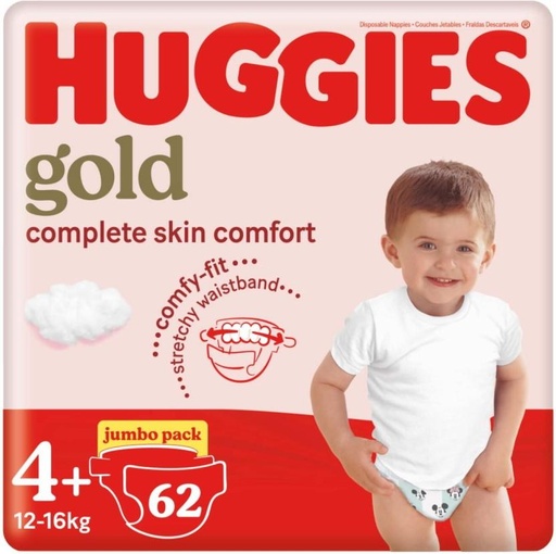 [DIRH532GVASSEFUU] Huggies Jumbo Pack Gold Tape Diapers - XL (62 Pieces)