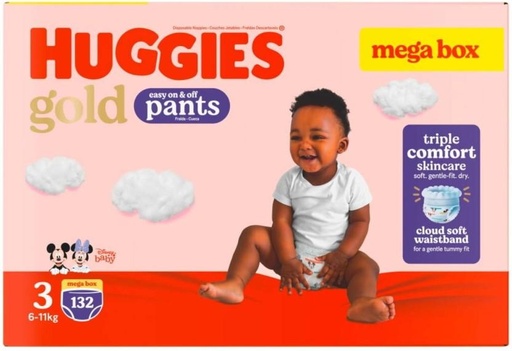 [DIRH7SGZJAGHNKGV] HUGGIES Nappies Pant Diapers - 3 (132 Pieces)