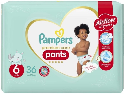[DIRHFXJE4ZDT2ZKW] Pampers Premium Care Air Flow Dryness Pant Diapers - 6 (36 Pieces)