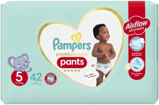 [DIRH4U47NYC8XZTA] Pampers Premium Care Air Flow Dryness Pant Diapers - 5 (42 Pieces)
