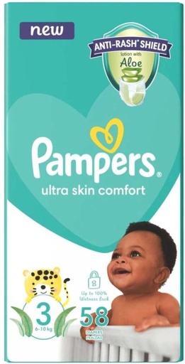 [DIRHBHUXH2HGFJQS] Pampers Ultra Skin Comforts Pant Diapers - 3 (58 Pieces)