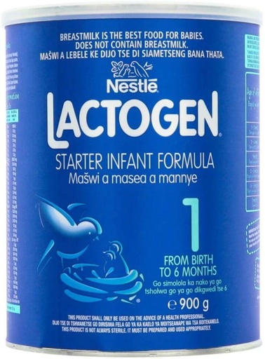 [INFH4UFTK6RGC9ZQ] Nestle Lactogen Starter Infant Formula 1 (900 g, 0-6 Months)