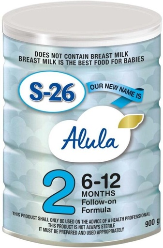 [INFHFSX7PPHWUHB5] Alula S-26 2 Follow-On Formula (6 x 900 g, 6-12 Months)