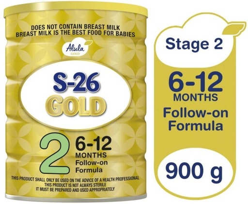 [INFHB2MJSXBKU8EF] Alula S-26 Gold 2 Follow-On Formula (3 x 900 g, 6-12 Months)