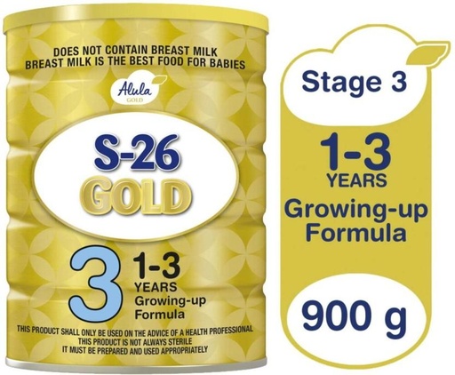 [INFHFSWTF5X7KG3K] Alula S-26 Gold 3 Growing-Up Formula (6 x 900 g, 12-36 Months)