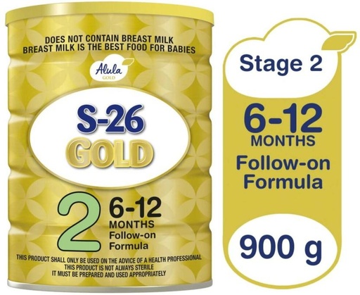 [INFHFSX7MHWYTZN7] Alula S-26 Gold 2 Follow-On Formula (6 x 900 g, 6-12 Months)