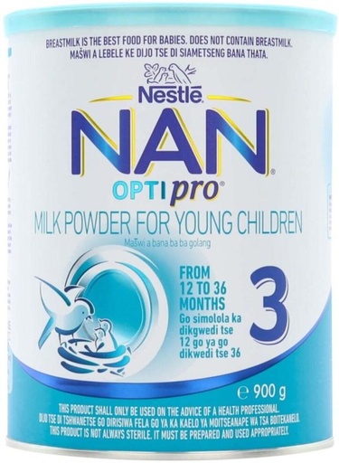 [INFHFSWTZS8JEVZ6] Nestle Nan Optipro Milk Powder 3 (900 g, 12-36 Months)