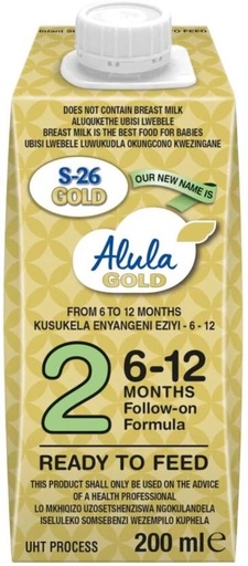 [INFH2YW63NAKXPQ9] Alula S-26 2 Ready To Feed Follow On Formula (24 x 200 ml, 6-12 Months)