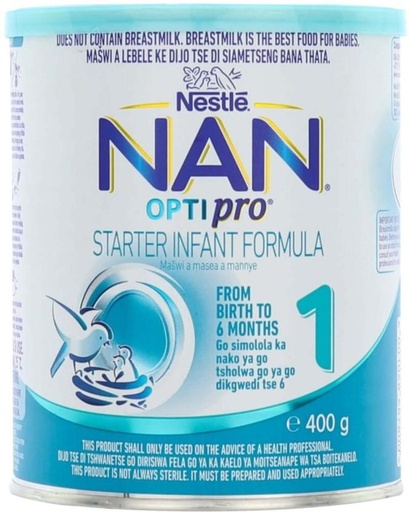 [INFH4UFTGFRHVQXK] Nestle Nan Optipro Starter Infant Formula 1 (400 g, 0-6 Months)