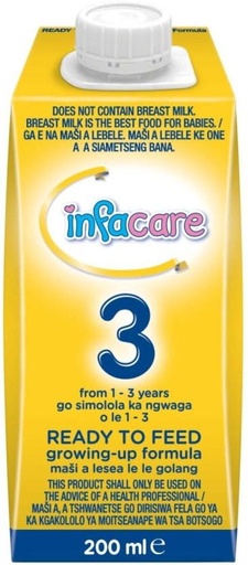 [INFH7SNXENMJJNTP] Infacare 3 Growing Up Formula Ready To Feed (200 ml, 12-36 Months)