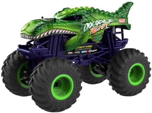 [RETH7TQ5SGKXNVXP] Crazon RC 1:8 CRAZY ZONE DINO TRUCK W/USB CHARGER (Green)