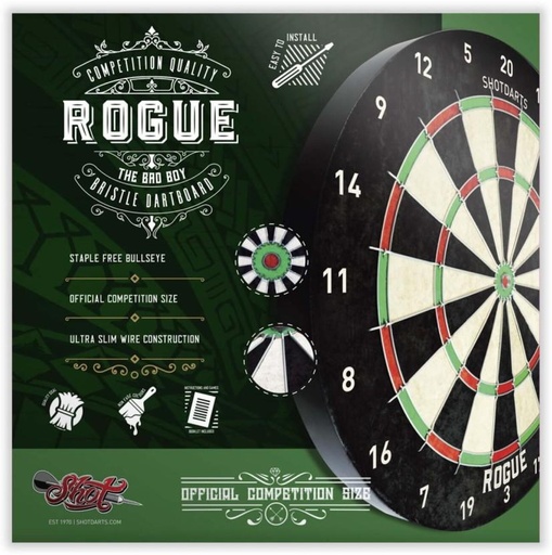 [BGEHFZV9687MQ2MR] Shot Rogue Bristle Dartboard Dart Board Board Game