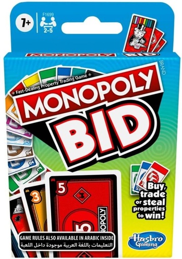 [CRDH25BYUGGZHVSU] Monopoly Bid Acrylic Glass Curiosity Building Card Game (Multicolour)