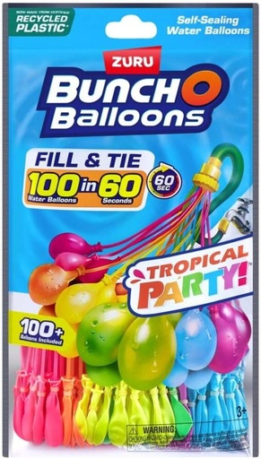 [ODTH7SYYS6NXMRJ9] Zuru Buncho Balloons Tropical Party 3Pk Beach Toys & Play Sets (Multicolour)