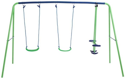 [ODTH2D95HHPP3KSF] Bounceking Kids Double Swing and Glider Swings (Green)