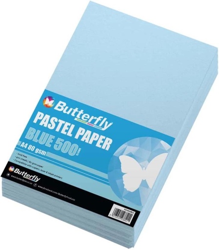 [PPRH4YSJZXYTKU3C] Butterfly A4 160 gsm Coloured Paper (Set of 1, Blue)
