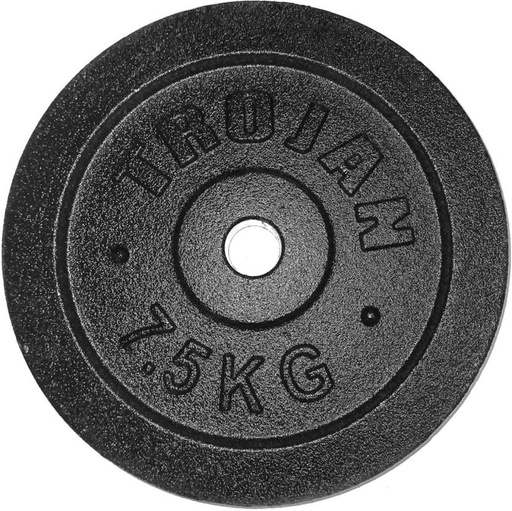 [FEWH2E8NG554GSWY] Trojan Barbell Disc Black Weight Plate (7650 g)