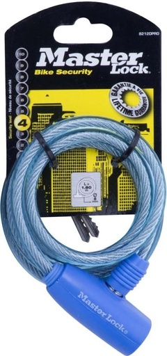 [BILH5HHAPCZCZFNZ] MASTER LOCK 1800mm Multi Purpose Cable Combo Cycle Lock