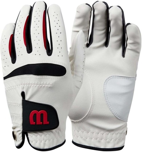 [GLVH5HPDHHYFNAPZ] WILSON Feel Plus Extra Large Golf Gloves (White)