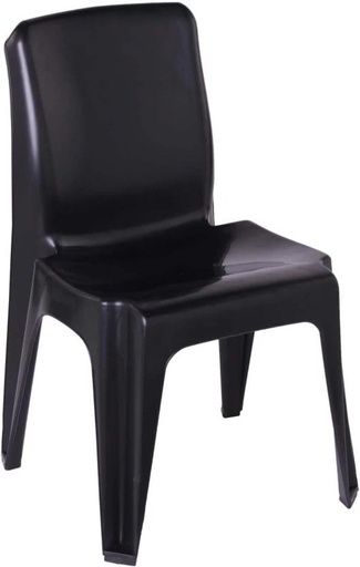 [OCHH29S644NRMYTN] Glofurn Pty Heavy Duty Flexi Plastic Stackable Chair (Black, 1, Pre-assembled)