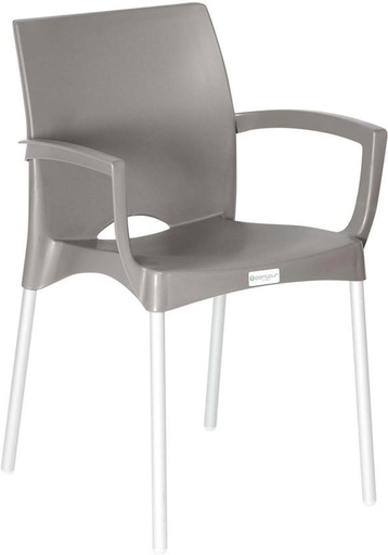 [OCHH29S6YYQGTUKW] Contour Alexis Plastic Stackable Chair (Beige, 1, Pre-assembled)