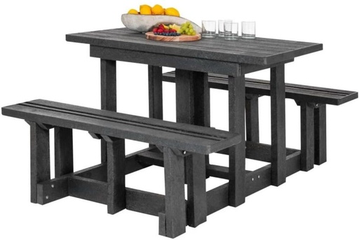 [OCHH7TY4GMPQNJAW] ECO Picnic Solid Wood Stackable Chair (Black, 1, Pre-assembled)