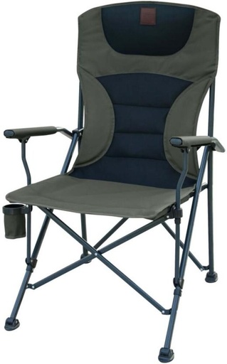 [CCHH2FW5YS4ZZMYV] Camp Master Serengeti High Back Camping  Foldable Chair (Army/Miltary green & black)