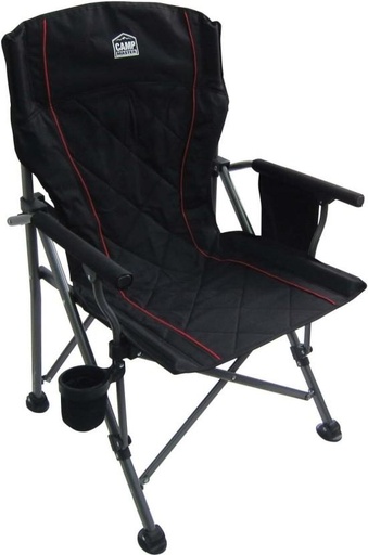 [CCHH2FW5SVSHJEGB] Camp Master Le Mans Hard Arm  Foldable Chair (Black)